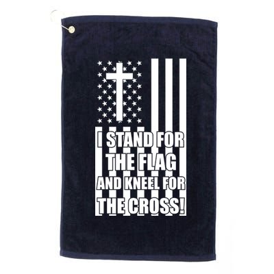 Stand For the Flag and Kneel for the Cross USA Flag Golf Towel
