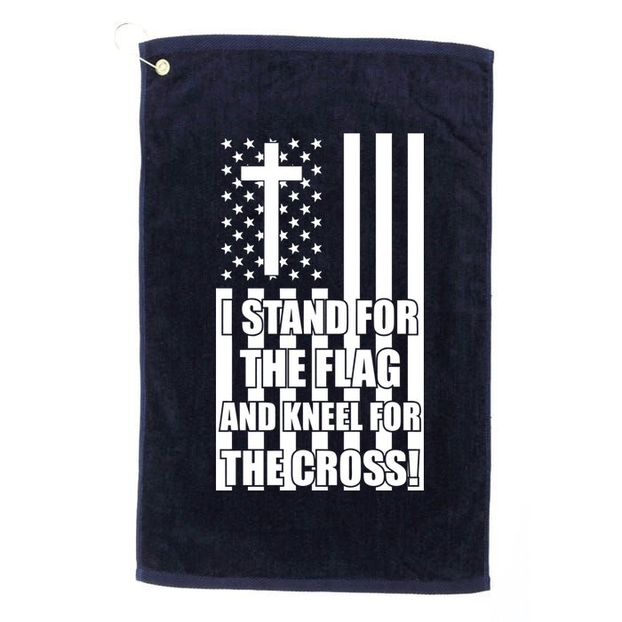 Stand For the Flag and Kneel for the Cross USA Flag Golf Towel