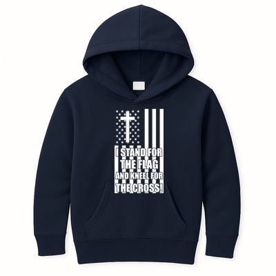 Stand For the Flag and Kneel for the Cross USA Flag Kids Hoodie