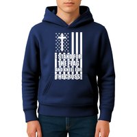 Stand For the Flag and Kneel for the Cross USA Flag Kids Hoodie