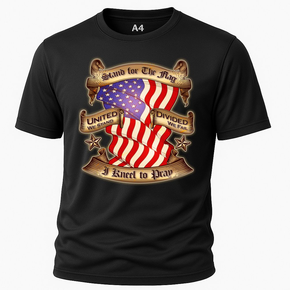 Stand For The Flag I Kneel To Pray United We Stand Divided We Fail Performance Shirt