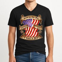 Stand For The Flag I Kneel To Pray United We Stand Divided We Fail V-Neck T-Shirt