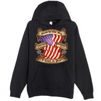 Stand For The Flag I Kneel To Pray United We Stand Divided We Fail Premium Pullover Hoodie