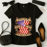 Stand For The Flag I Kneel To Pray United We Stand Divided We Fail Women's V-Neck T-Shirt