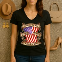 Stand For The Flag I Kneel To Pray United We Stand Divided We Fail Women's V-Neck T-Shirt