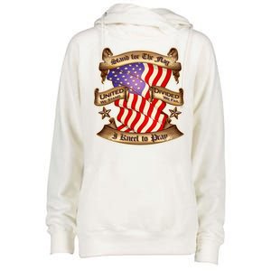 Stand For The Flag I Kneel To Pray United We Stand Divided We Fail Womens Funnel Neck Pullover Hood