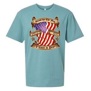 Stand For The Flag I Kneel To Pray United We Stand Divided We Fail Sueded Cloud Jersey T-Shirt