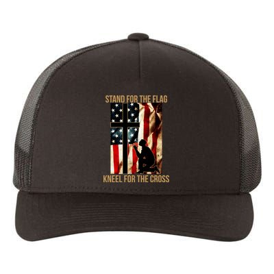 Stand For the Flag Kneel for the Cross Yupoong Adult 5-Panel Trucker Hat