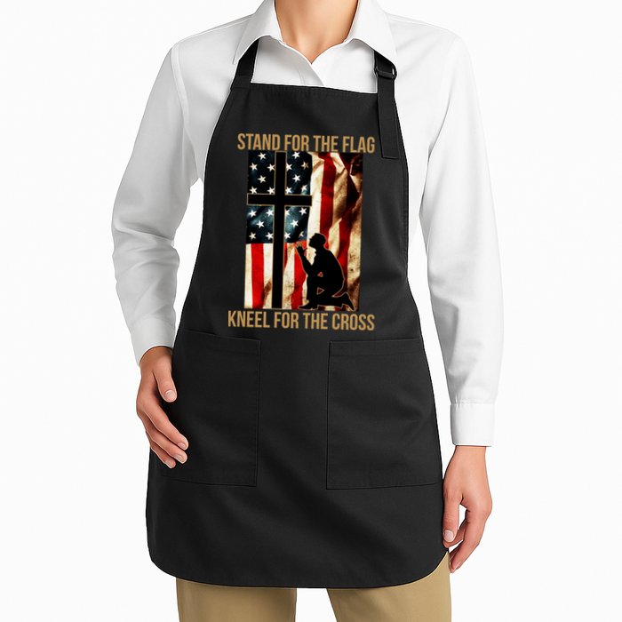 Stand For the Flag Kneel for the Cross Apron