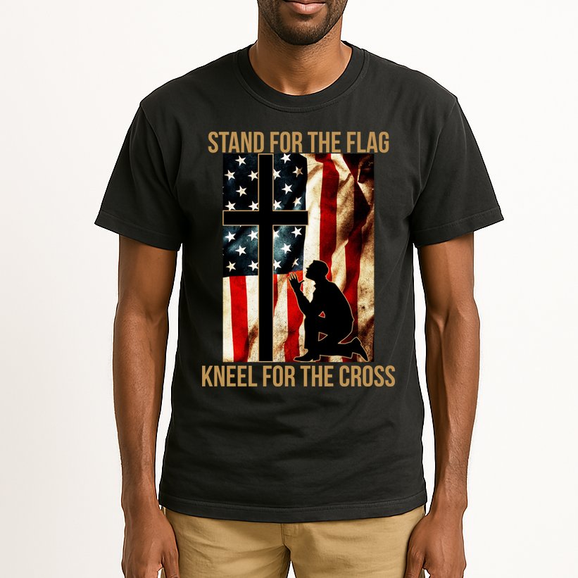 Stand For the Flag Kneel for the Cross Tall T-Shirt