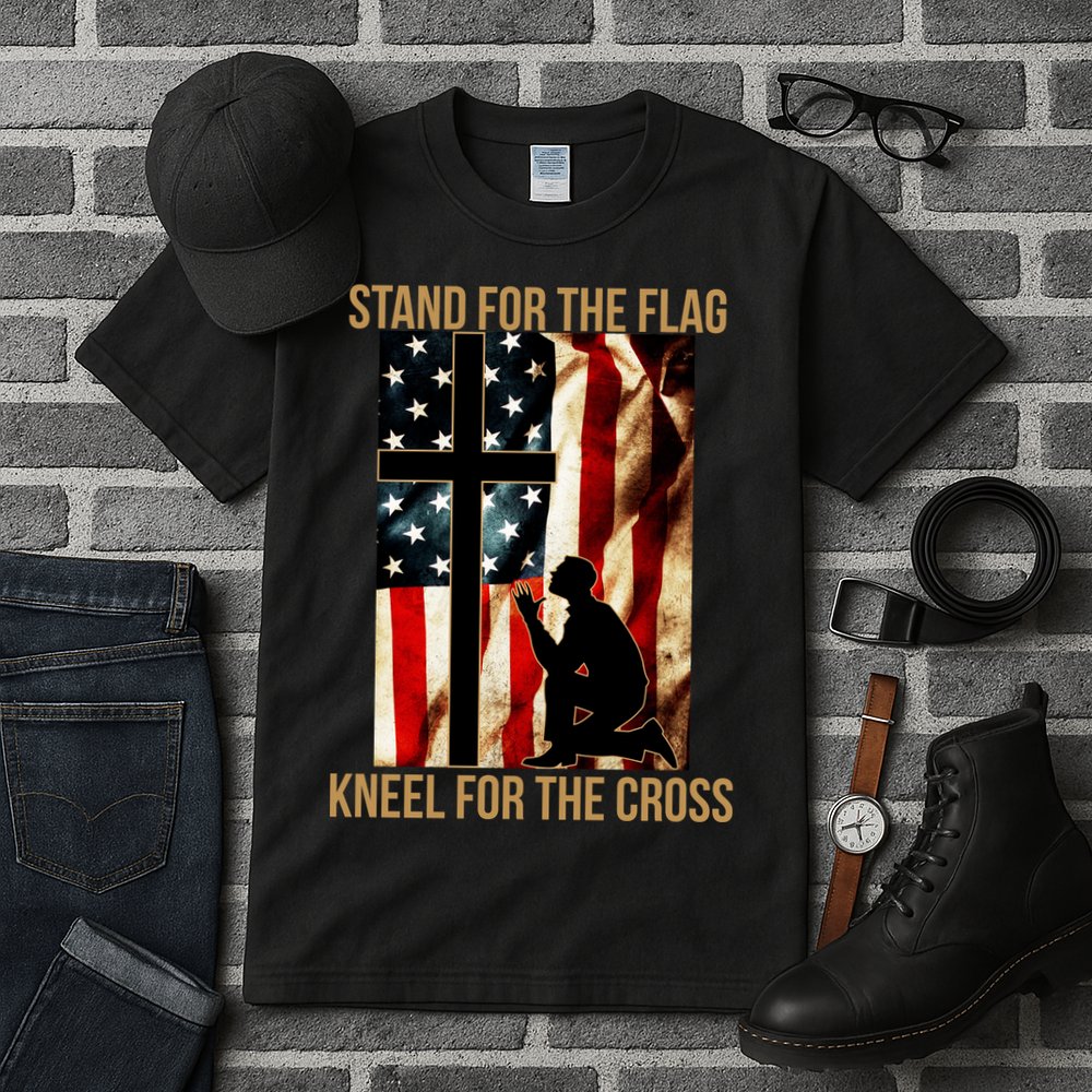 Stand For the Flag Kneel for the Cross Tall T-Shirt