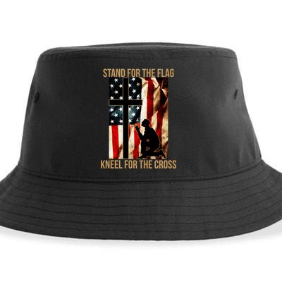 Stand For the Flag Kneel for the Cross Sustainable Bucket Hat