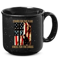Stand For the Flag Kneel for the Cross 15oz Campfire Ceramic Mug