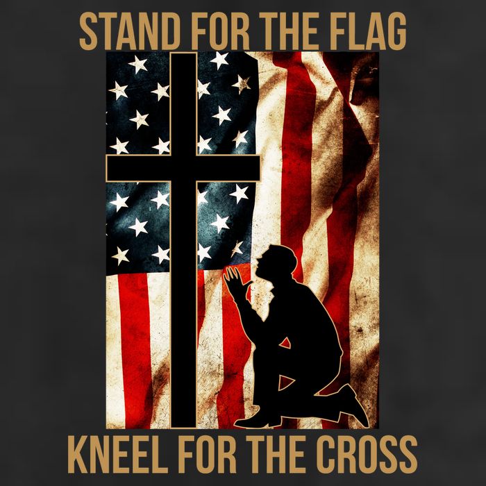 Stand For the Flag Kneel for the Cross 15oz Campfire Ceramic Mug