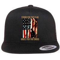 Stand For the Flag Kneel for the Cross Flat Bill Trucker Hat