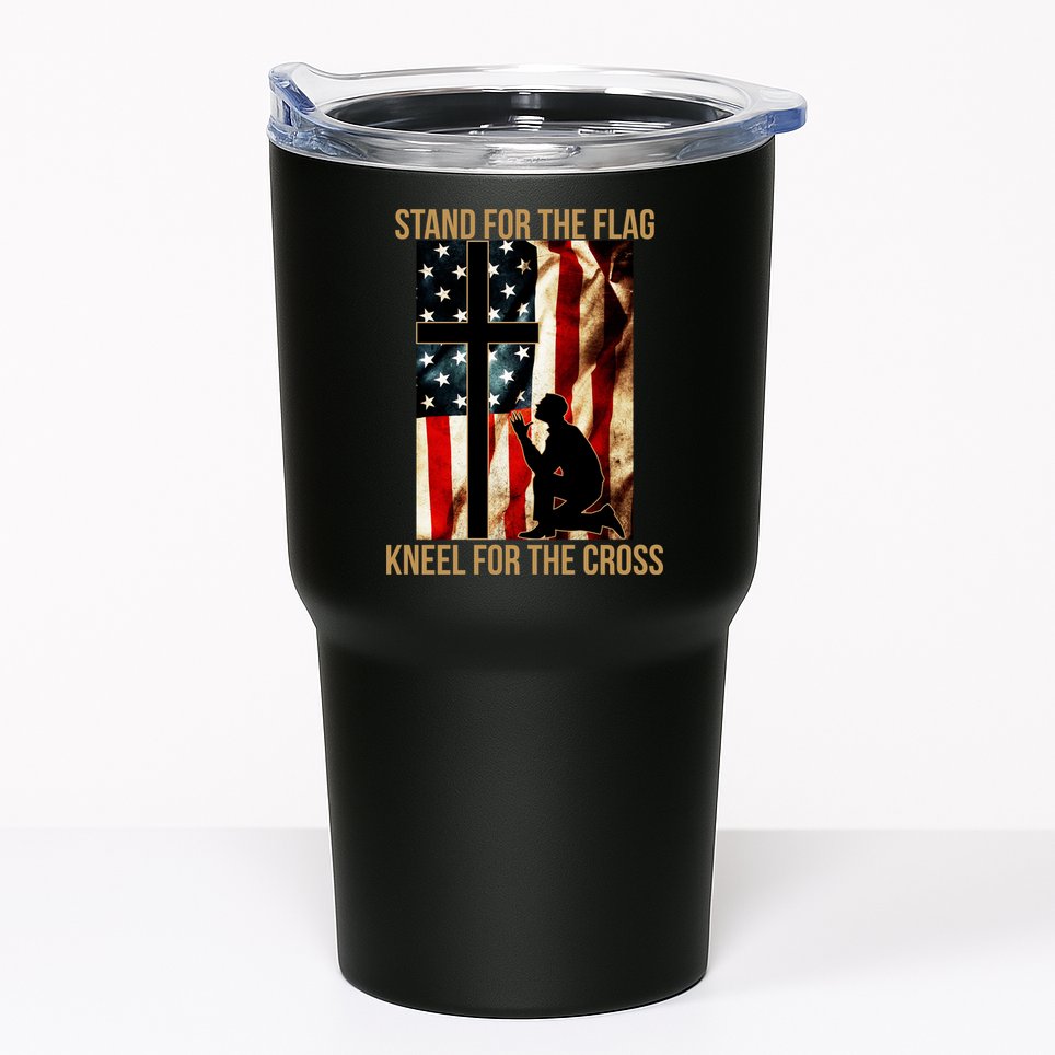 Stand For the Flag Kneel for the Cross Tumbler