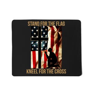 Stand For the Flag Kneel for the Cross Mousepad