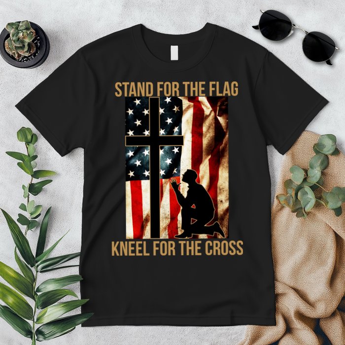 Stand For the Flag Kneel for the Cross Premium T-Shirt
