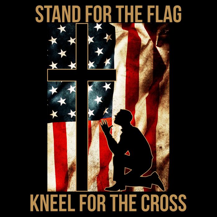 Stand For the Flag Kneel for the Cross Premium T-Shirt