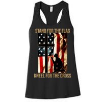 Stand For the Flag Kneel for the Cross Women's Racerback Tank