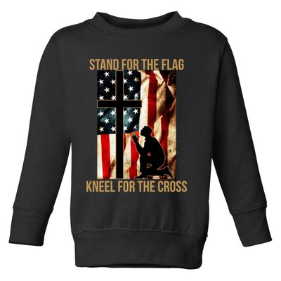 Stand For the Flag Kneel for the Cross Toddler Sweatshirt