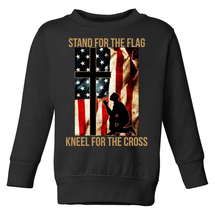 Stand For the Flag Kneel for the Cross Toddler Sweatshirt