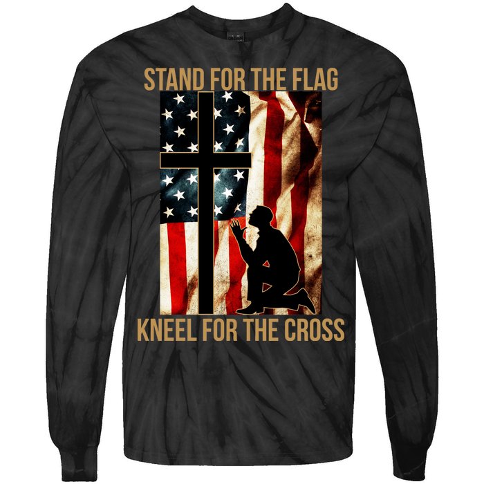 Stand For the Flag Kneel for the Cross Tie-Dye Long Sleeve Shirt