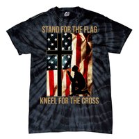 Stand For the Flag Kneel for the Cross Tie-Dye T-Shirt