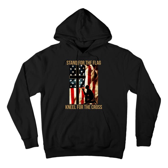 Stand For the Flag Kneel for the Cross Tall Hoodie