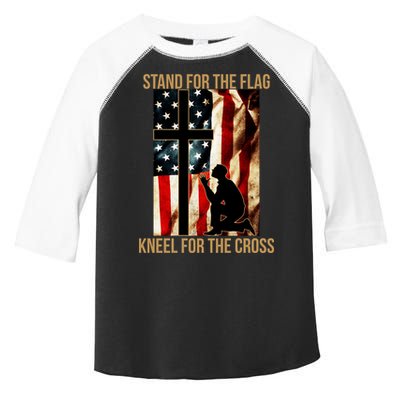 Stand For the Flag Kneel for the Cross Toddler Fine Jersey T-Shirt