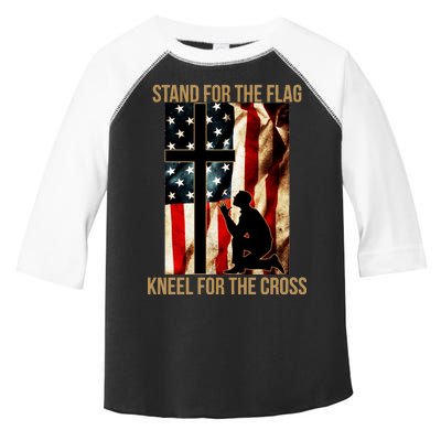 Stand For the Flag Kneel for the Cross Toddler Fine Jersey T-Shirt