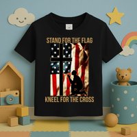 Stand For the Flag Kneel for the Cross Toddler T-Shirt