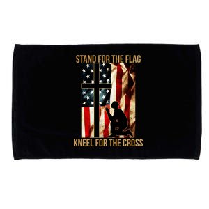 Stand For the Flag Kneel for the Cross Microfiber Hand Towel