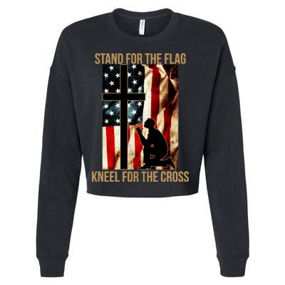 Stand For the Flag Kneel for the Cross Cropped Pullover Crew