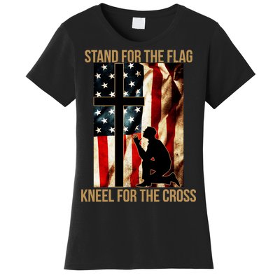 Stand For the Flag Kneel for the Cross Women's T-Shirt