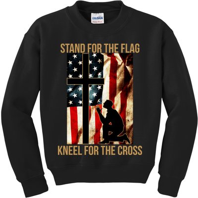Stand For the Flag Kneel for the Cross Kids Sweatshirt