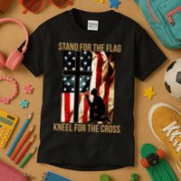 Stand For the Flag Kneel for the Cross Kids T-Shirt