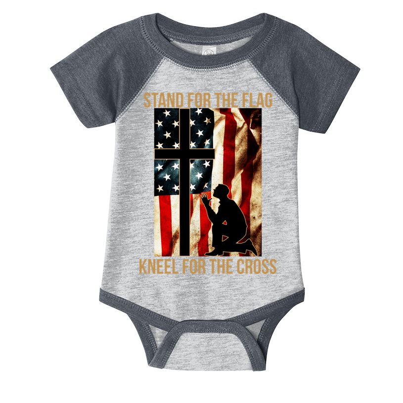 Stand For the Flag Kneel for the Cross Infant Baby Jersey Bodysuit