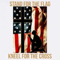 Stand For the Flag Kneel for the Cross Garment-Dyed Sweatshirt