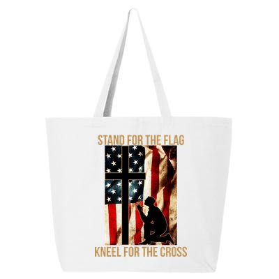 Stand For the Flag Kneel for the Cross 25L Jumbo Tote