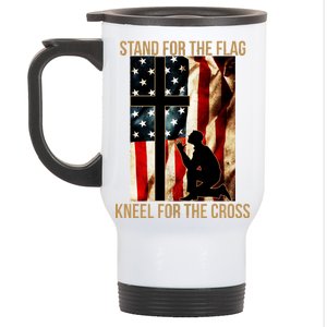 Stand For the Flag Kneel for the Cross Stainless Steel Travel Mug