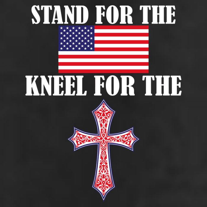 Stand For the Flag Kneel For the Cross National Anthem Cool Comfort Performance Bucket Hat