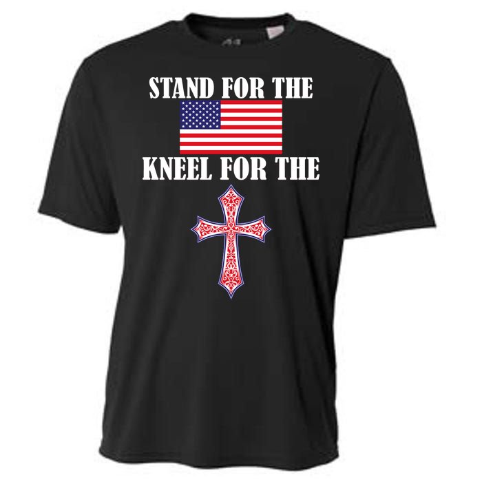 Stand For the Flag Kneel For the Cross National Anthem Cooling Performance Crew T-Shirt