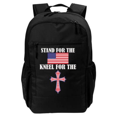 Stand For the Flag Kneel For the Cross National Anthem Daily Commute Backpack