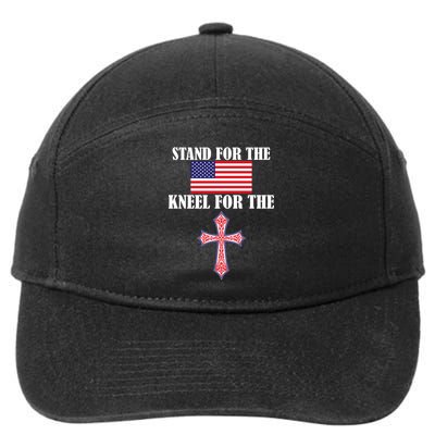 Stand For the Flag Kneel For the Cross National Anthem 7-Panel Snapback Hat