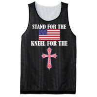 Stand For the Flag Kneel For the Cross National Anthem Mesh Reversible Basketball Jersey Tank