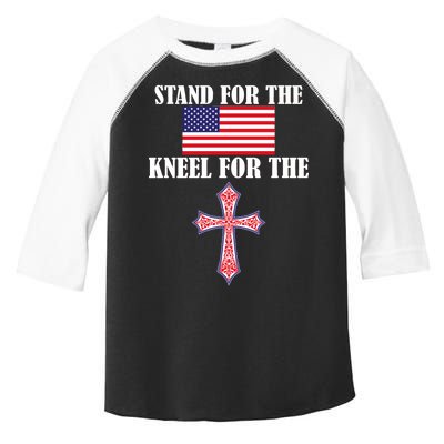 Stand For the Flag Kneel For the Cross National Anthem Toddler Fine Jersey T-Shirt