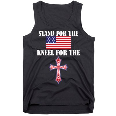 Stand For the Flag Kneel For the Cross National Anthem Tank Top
