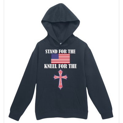 Stand For the Flag Kneel For the Cross National Anthem Urban Pullover Hoodie