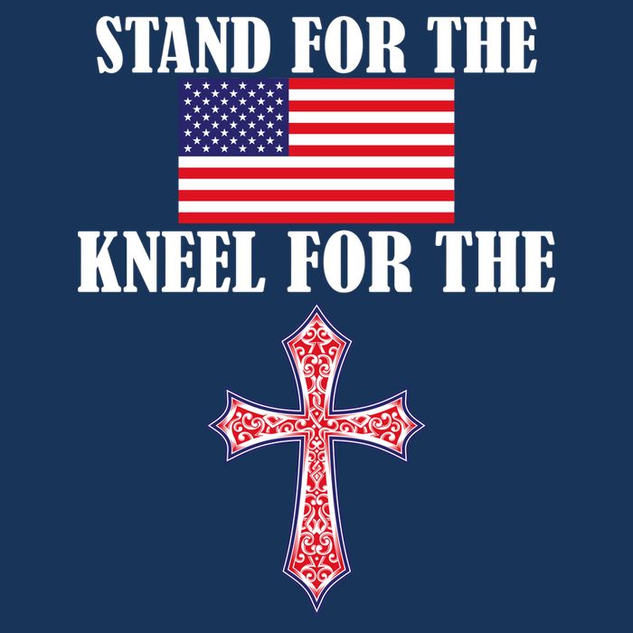 Stand For the Flag Kneel For the Cross National Anthem Infant Baby Jersey Bodysuit